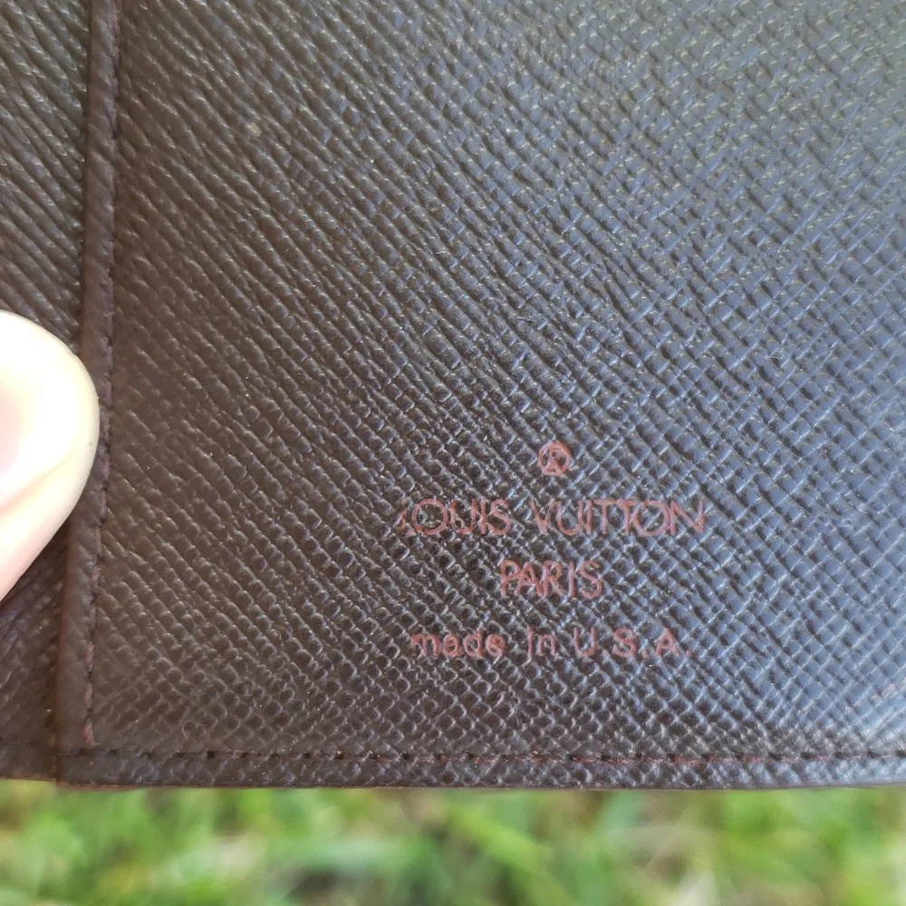 Vintage Louis Vuitton Womens Damier Ebene Kisslock Wallet Classic Luxury